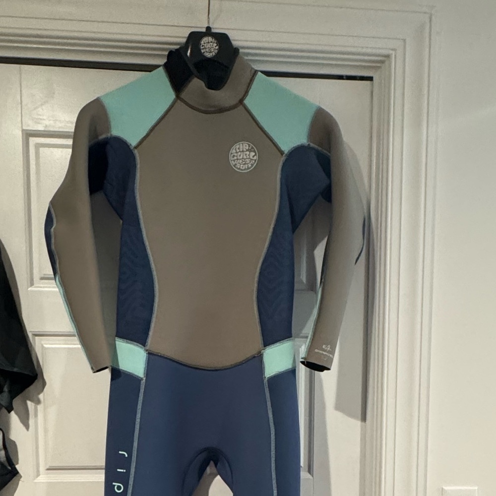 Rip Curl Women One Piece Wetsuit - Blue, Gray, and Mint